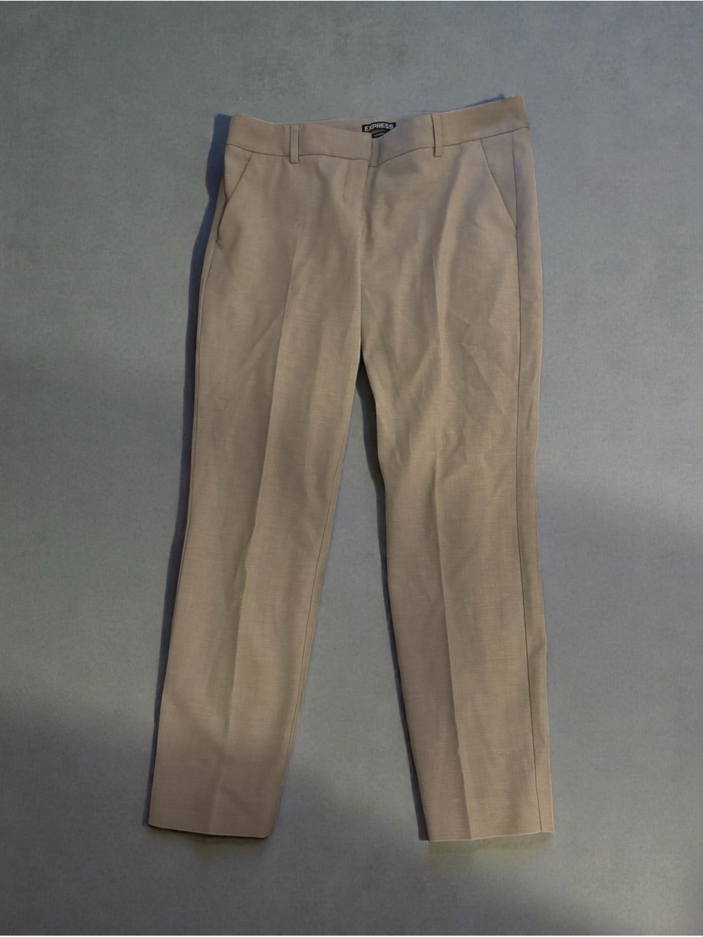 Express Light Gray Cropped Dress Pants